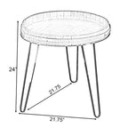 Table d'appoint ou de chevet en tonneau de vin en bois