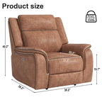 Fauteuil inclinable manuel avec coussins moelleux et confortables
