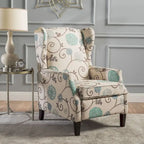 Fauteuils inclinables en tissu traditionnels avec bordure cloutée