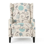 Fauteuils inclinables en tissu traditionnels avec bordure cloutée
