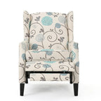 Fauteuils inclinables en tissu traditionnels avec bordure cloutée