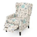 Fauteuils inclinables en tissu traditionnels avec bordure cloutée