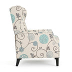 Fauteuils inclinables en tissu traditionnels avec bordure cloutée