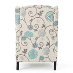 Fauteuils inclinables en tissu traditionnels avec bordure cloutée