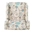 Fauteuils inclinables en tissu traditionnels avec bordure cloutée