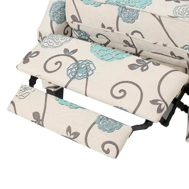 Fauteuils inclinables en tissu traditionnels avec bordure cloutée