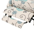 Fauteuils inclinables en tissu traditionnels avec bordure cloutée