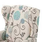 Fauteuils inclinables en tissu traditionnels avec bordure cloutée