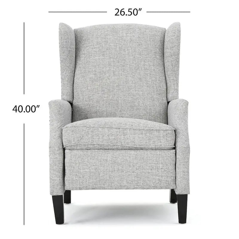 Fauteuils inclinables en tissu traditionnels avec bordure cloutée