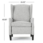 Fauteuils inclinables en tissu traditionnels avec bordure cloutée