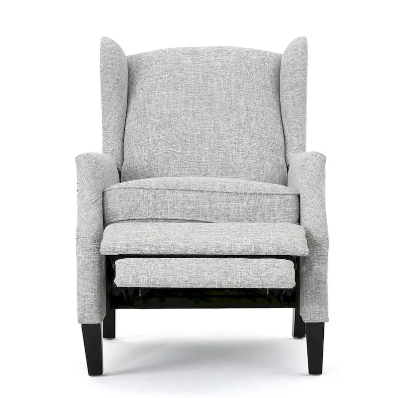 Fauteuils inclinables en tissu traditionnels avec bordure cloutée