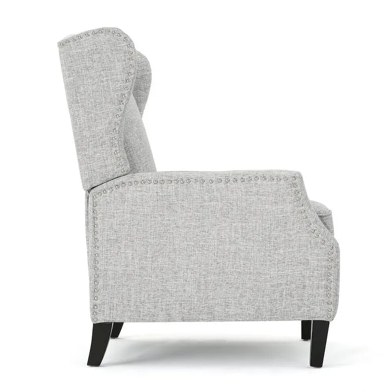 Fauteuils inclinables en tissu traditionnels avec bordure cloutée