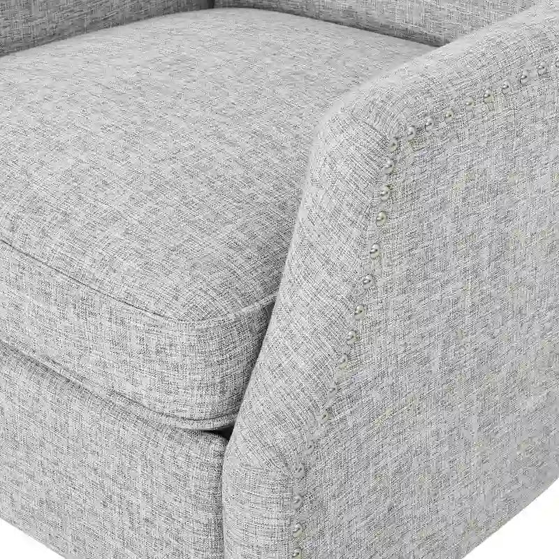 Fauteuils inclinables en tissu traditionnels avec bordure cloutée