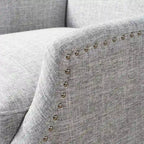 Fauteuils inclinables en tissu traditionnels avec bordure cloutée