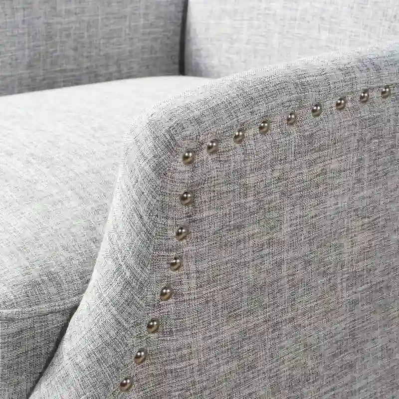Fauteuils inclinables en tissu traditionnels avec bordure cloutée