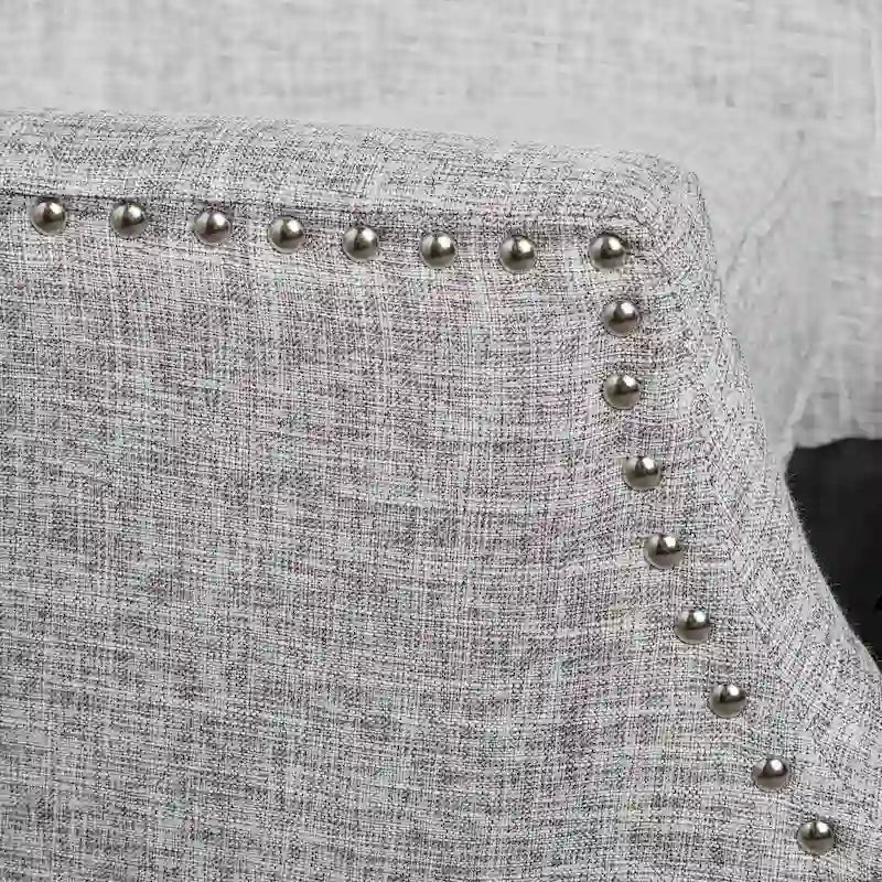 Fauteuils inclinables en tissu traditionnels avec bordure cloutée