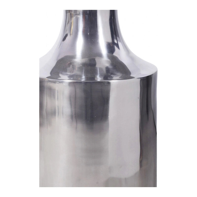 Table d'appoint Art déco en aluminium poli – 14,5L x 14,5P x 21H
