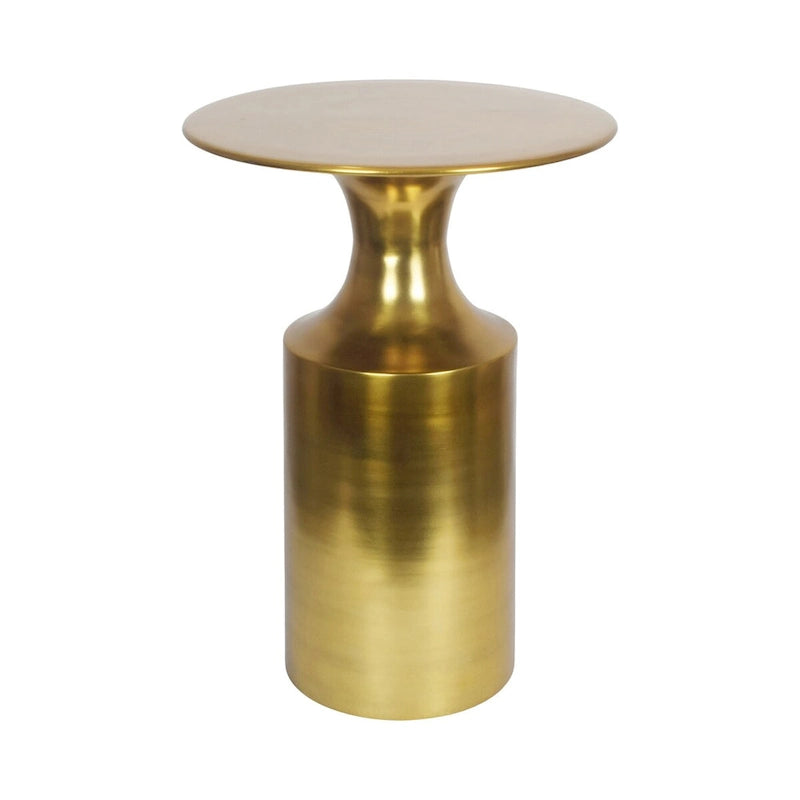 Table d'appoint Art déco en aluminium poli – 14,5L x 14,5P x 21H