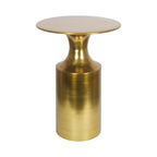Table d'appoint Art déco en aluminium poli – 14,5L x 14,5P x 21H