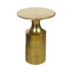 Table d'appoint Art déco en aluminium poli – 14,5L x 14,5P x 21H