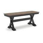 Banc de salle à manger 50 brun/noir - 122 L x 41 P x 49 H cm