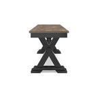 Banc de salle à manger 50 brun/noir - 122 L x 41 P x 49 H cm