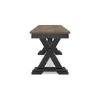 Banc de salle à manger 50 brun/noir - 122 L x 41 P x 49 H cm